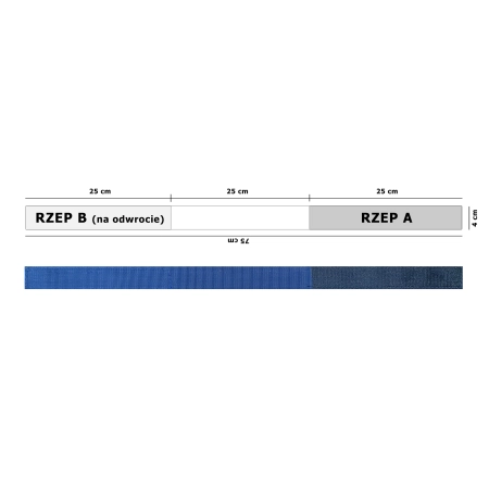 Wymiary paska operacyjnego GRIP-SAFE 75 cm