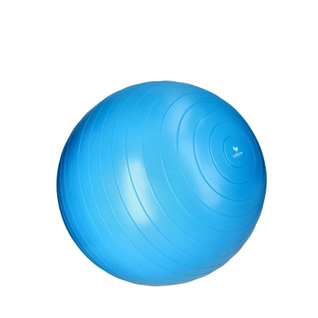 Piłka rehabilitacyjna 45 cm z pompką – niebieska piłka PVC anti-burst