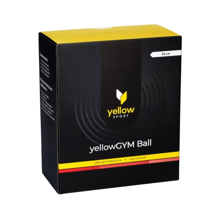 Piłka rehabilitacyjna 55 cm YellowGym z pompką i opakowaniem