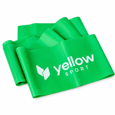Zielona taśma rehabilitacyjna yellowFLAT band 2 m x 15 cm