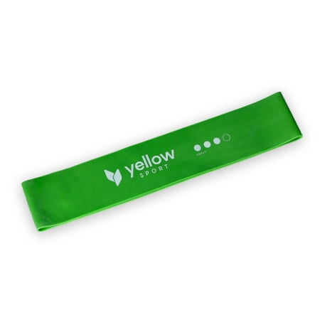 Zielona guma do ćwiczeń yellowLOOP 10–15 kg – pętla oporowa