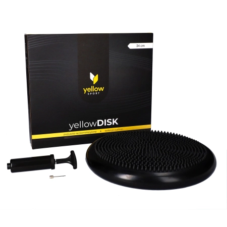 Poduszka sensomotoryczna yellowDISC w opakowaniu z pompką w zestawie