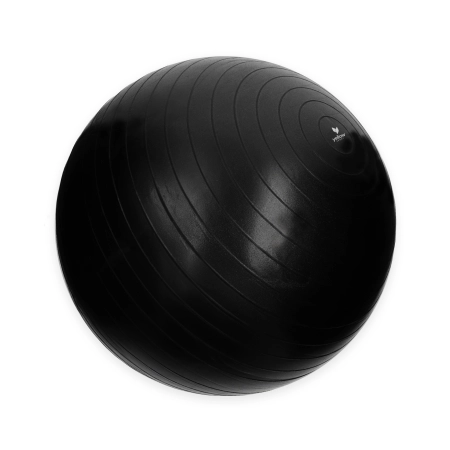 Piłka rehabilitacyjna 65 cm z pompką - czarna piłka PVC anti-burst